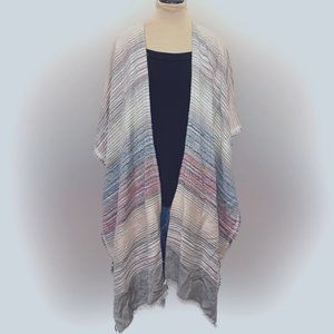 Cejon Oversized Multi-Colored Wrap cover up NWT
